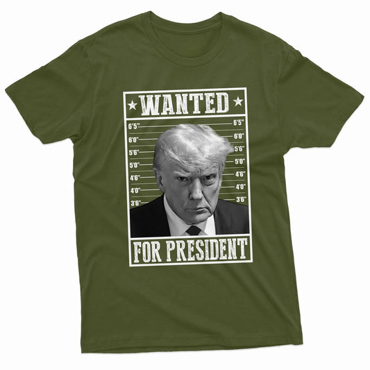 2024 New Arrival Trump Shirt Wanted for President Rea Mugshot DJT Tee Shirt Republican Party Tee European Size XS-3XL